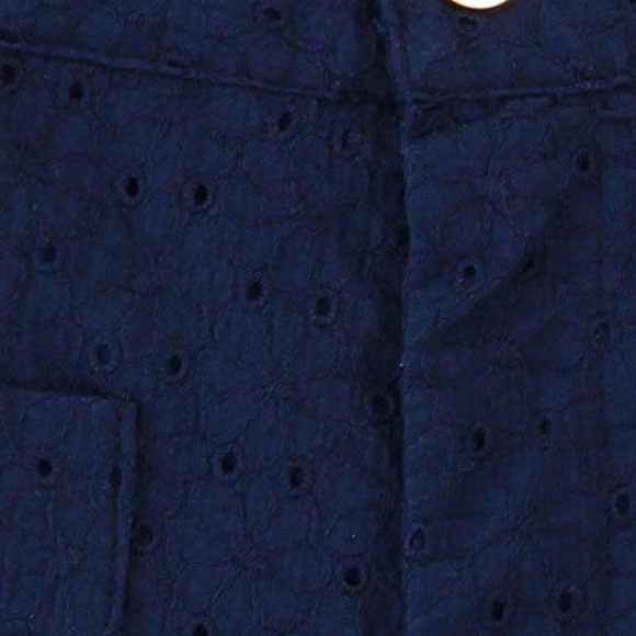 NWT Busy Bees Miss Bee Shannon Navy Eyelet Shorts size 14 - Picture 3 of 3